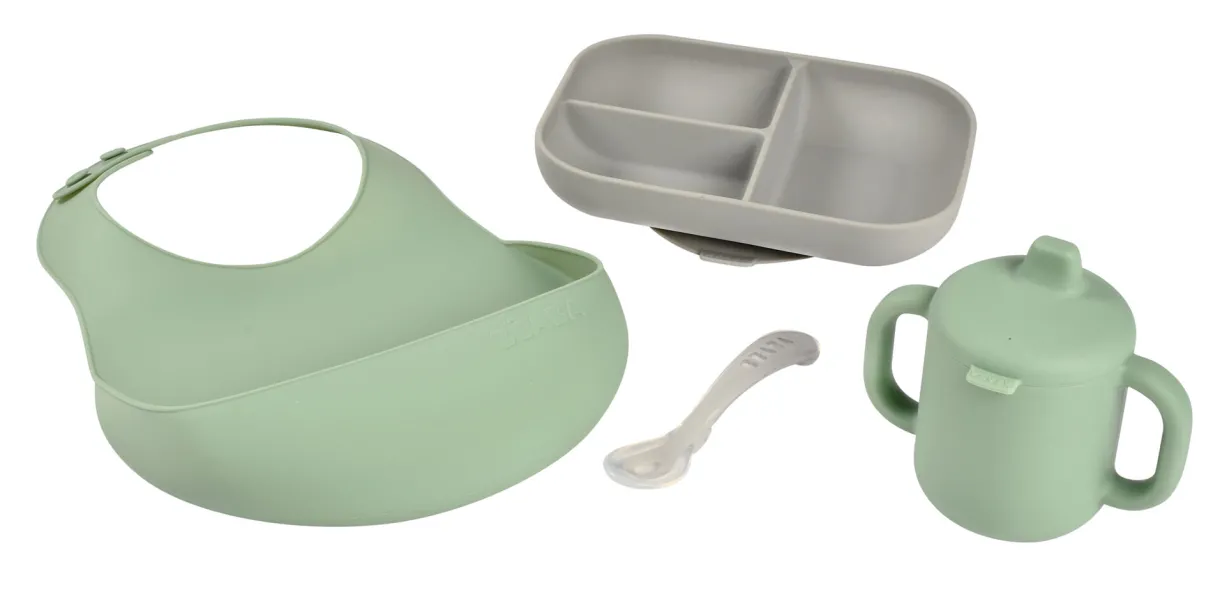 BÉABA Goûter Sain*Coffret Repas Les Essentiels Grey / Sage Green