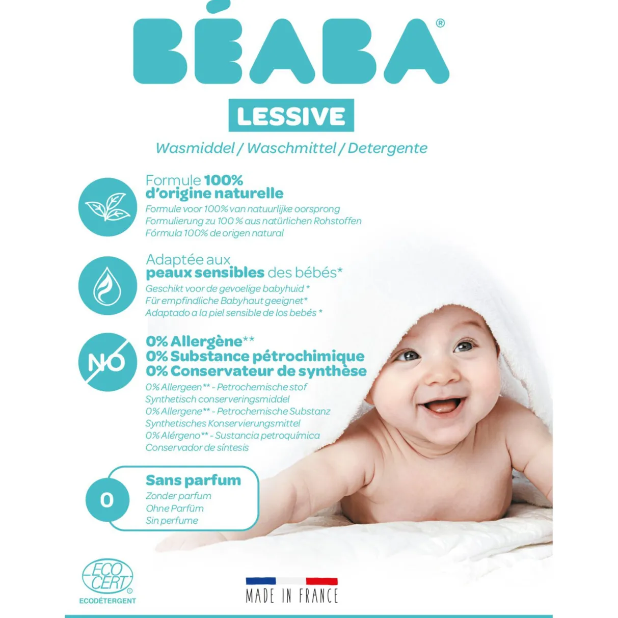 BÉABA Soins Et Toilette Bébé*Lessive Sans Parfum - 1L