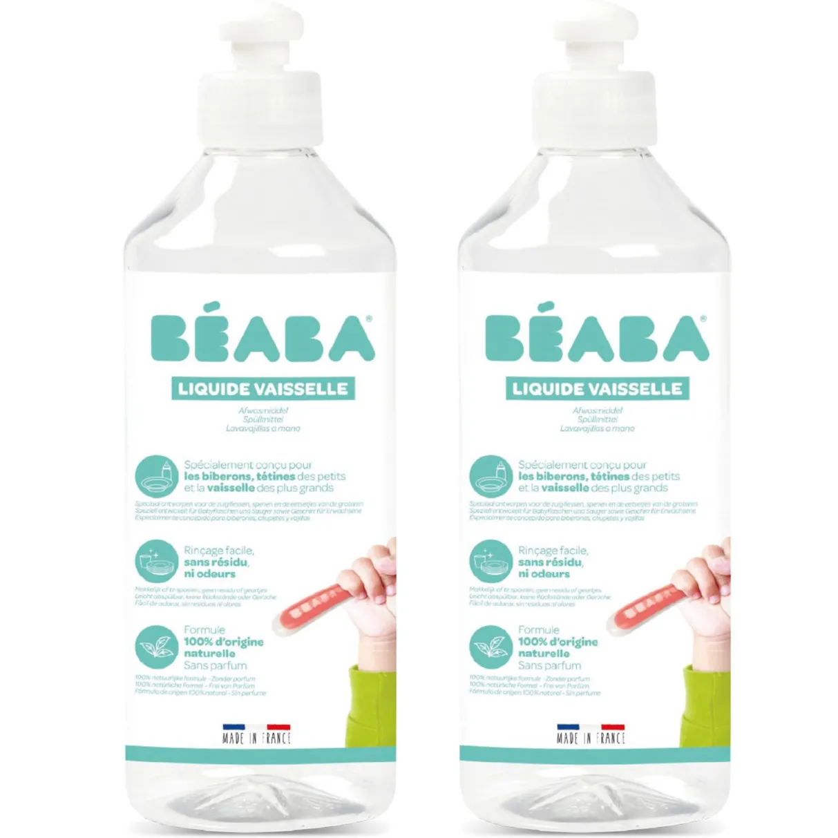 BÉABA Désinfectants Et Nettoyants*Lot 2 Liquides Vaisselle 500 Ml