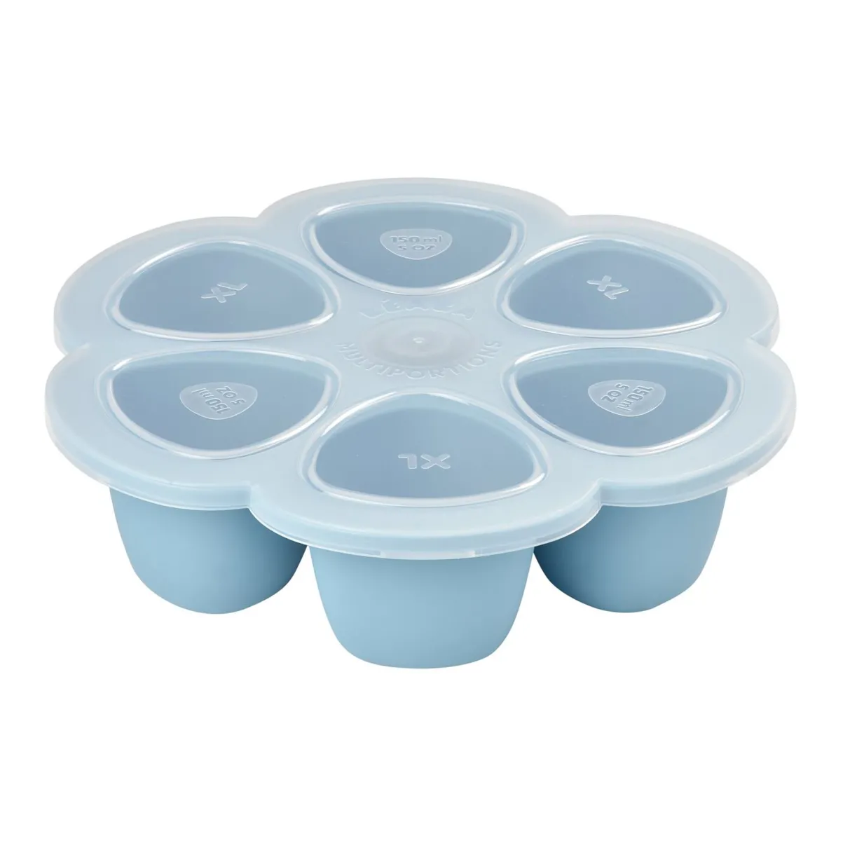 BÉABA Pots De Conservation*Multiportions Silicone 6*150Ml Windy-Blue