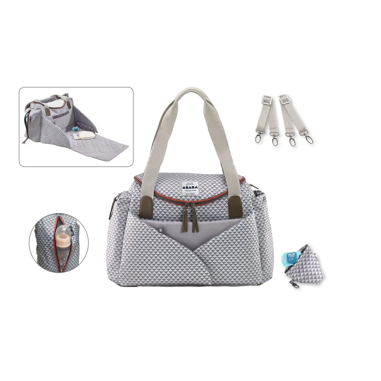 BÉABA Sacs À Langer*Sac A Langer Sydney Ii Play Print Corail
