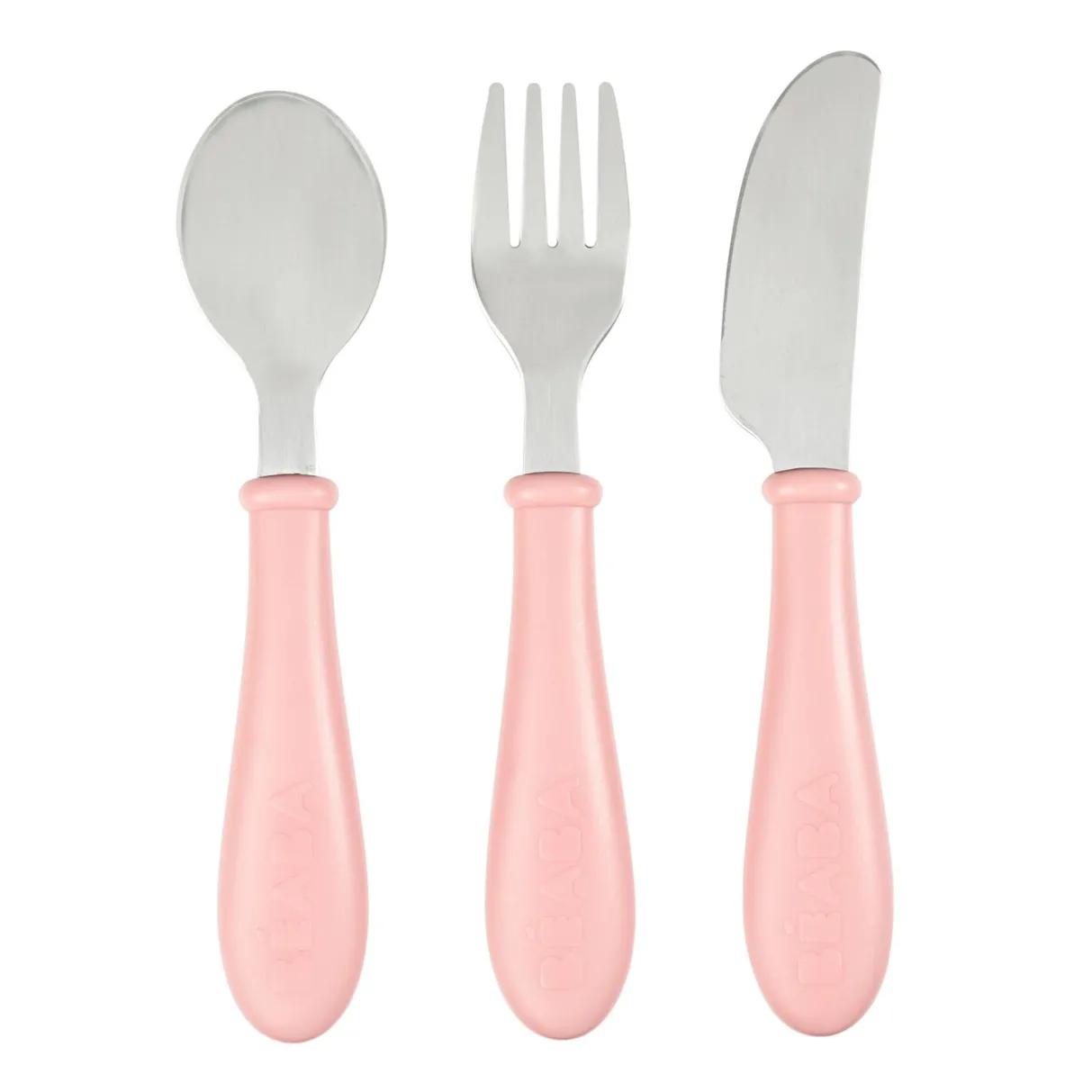 BÉABA Couverts, Vaisselle Et Bavoirs*Set 3 Couverts Inox Old Pink